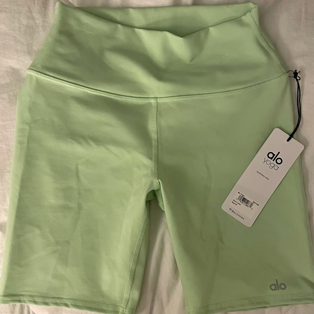 Lime green ALO bike shorts!